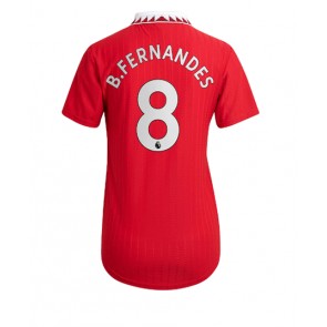 Manchester United Bruno Fernandes #8 Hjemmedrakt Kvinner 2022-23 Kortermet